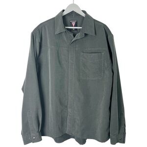 Scottevest Tec Snap Button Front Long Sleeve Shirt Men’s Size XL Gray